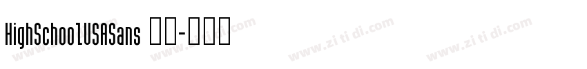 HighSchoolUSASans 普通字体转换